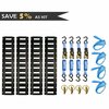 Dc Cargo Ratchet Straps + Soft-loops + E-Track Motorcycle Tie Down Kit MCK-4